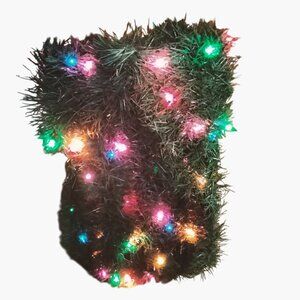 Artificial Pine Garland Pre Lit Green MultiColor Lights Christmas 34 Ft Long